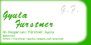 gyula furstner business card