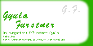 gyula furstner business card